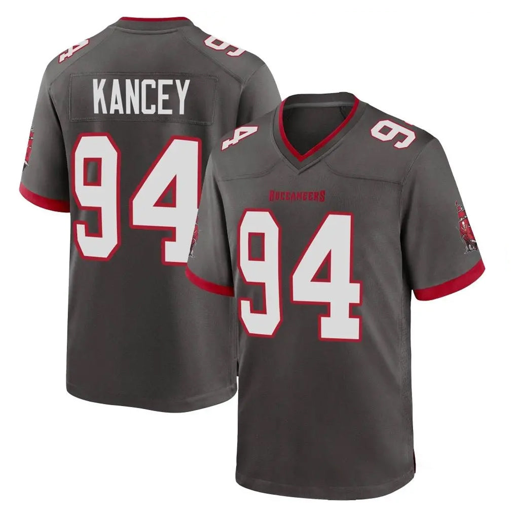 Yuxns TB.Buccaneers #94 Calijah Kancey Player Pewter Alternate Home Game Stitched Jerseys