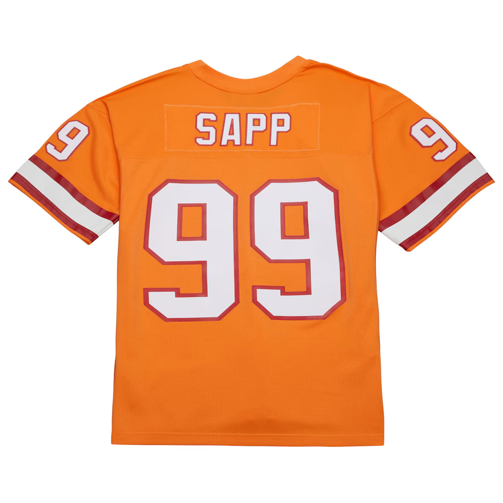 Yuxns TB.Buccaneers #99 Warren Sapp Mitchell & Ness Orange 1995 Legacy Replica Puhic Stitched Jerseys