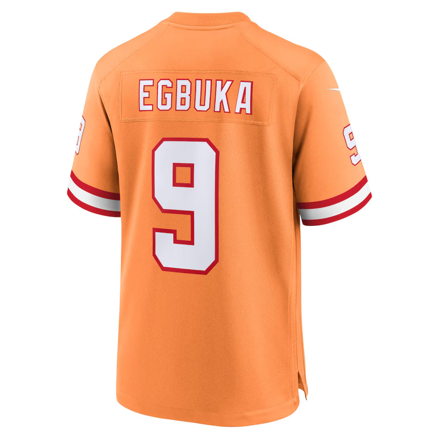 Yuxns TB.Buccaneers #9 Emeka Egbuka Player Orange Home Game Stitched Jerseys