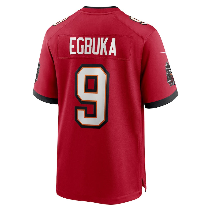 Yuxns TB.Buccaneers #9 Emeka Egbuka Player Red Home Game Stitched Jerseys