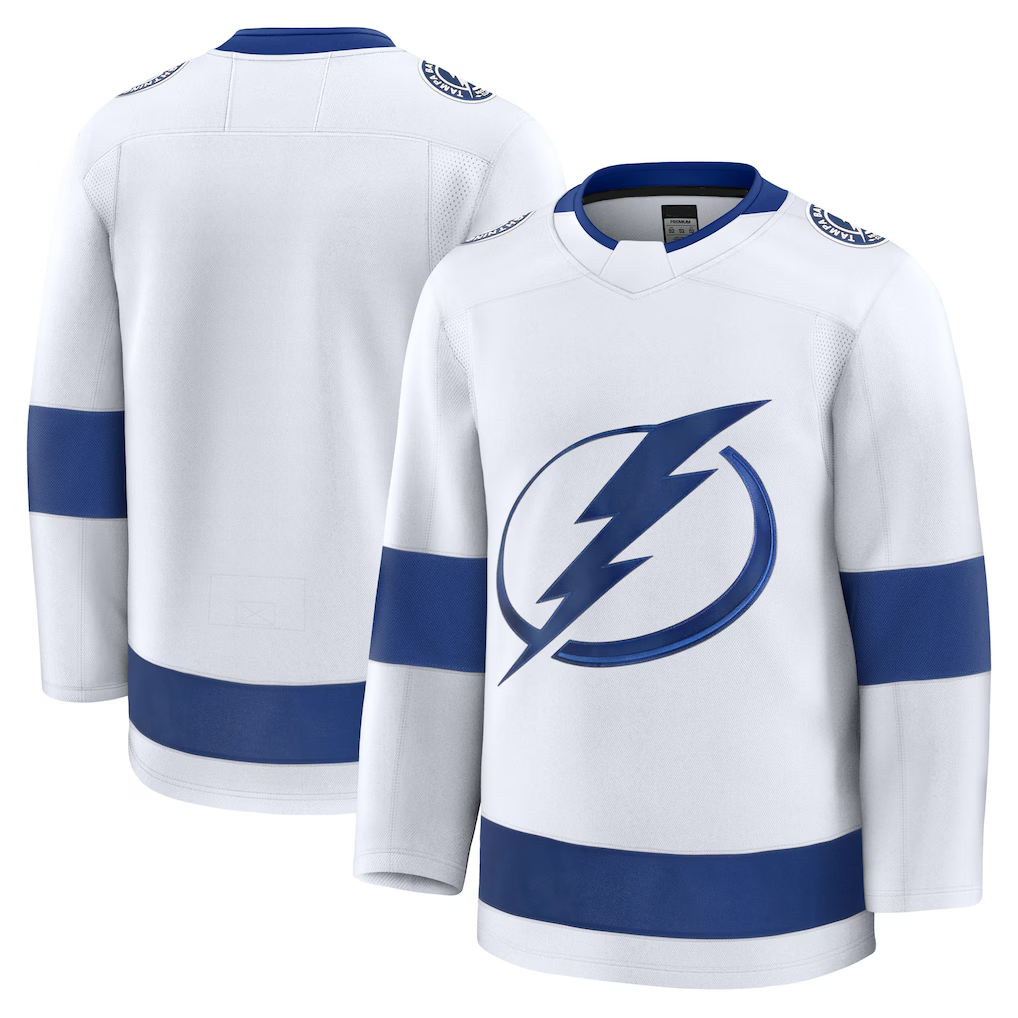 Yuxns TB.Lightning White Away Premium Jerseys
