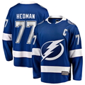 Yuxns TB.Lightning #77 Victor Hedman Blue Home Captain Patch Breakaway Jerseys