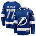 Yuxns TB.Lightning #77 Victor Hedman Blue Home Captain Patch Breakaway Jerseys