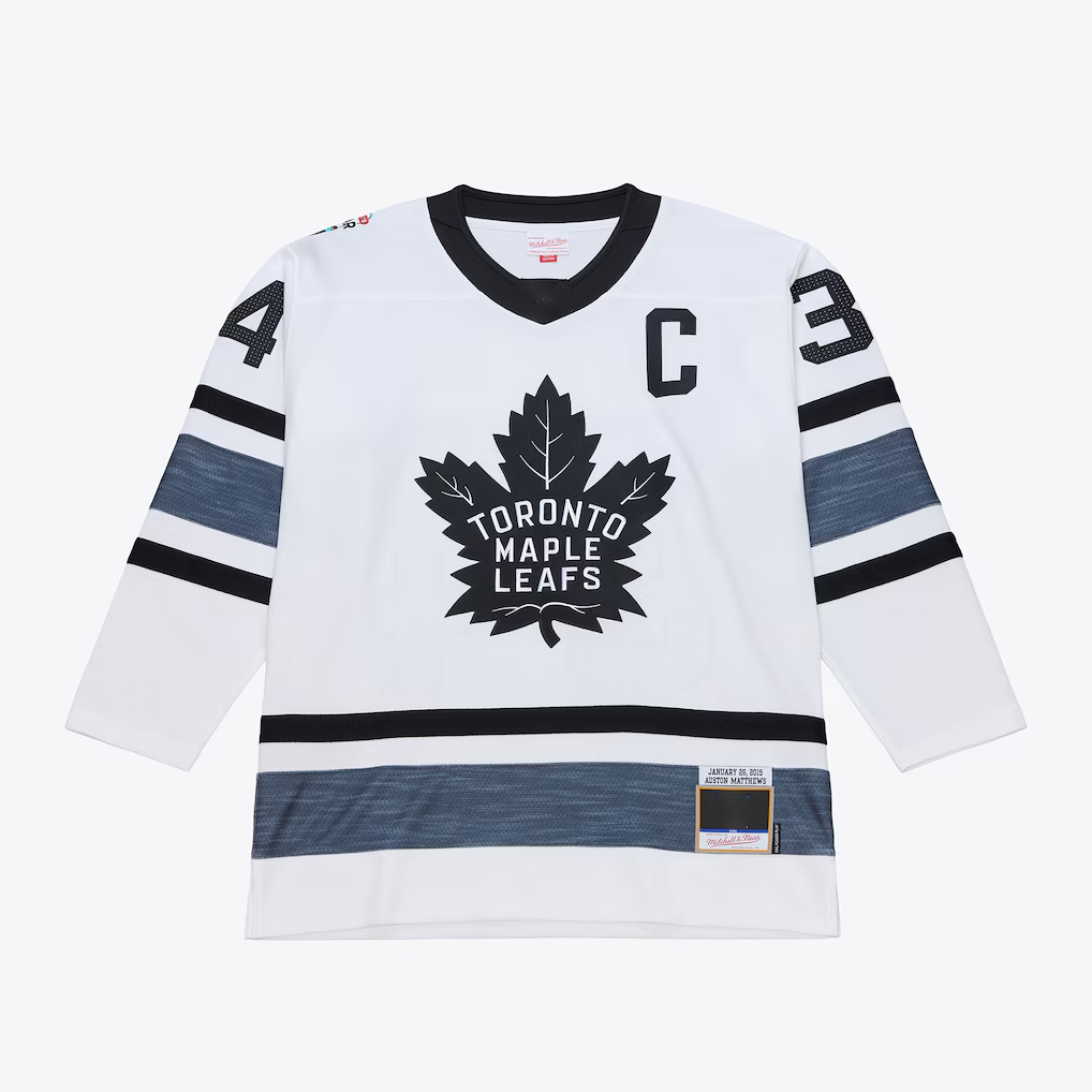 Yuxns TM.Leafs Auston Matthews Mitchell & Ness White 2019 All-Star Game Power Play Jerseys