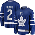 Yuxns TM.Leafs #2 Simon Benoit Blue Home Premier Breakaway Player Jerseys