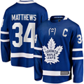 Yuxns TM.Leafs #34 Auston Matthews Blue Captain Patch Home Breakaway Player Jerseys