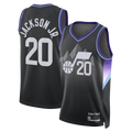 Yuxns U.Jazz #20 Jaren Jackson Jr. Black Swingman Stitched Jerseys - Statement Edition