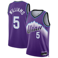 Yuxns U.Jazz #5 Cody Williams Purple Swingman Stitched Jerseys - Icon Edition