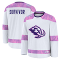 Yuxns U.Mammoth White Hockey Fights Cancer Survivor Practice Jerseys