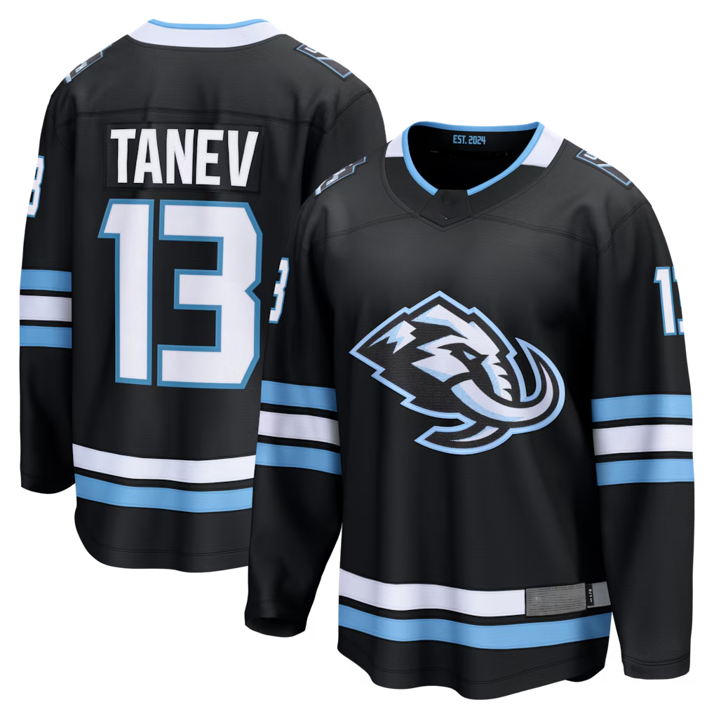 Yuxns U.Mammoth #13 Brandon Tanev Black Home Breakaway Player Jerseys
