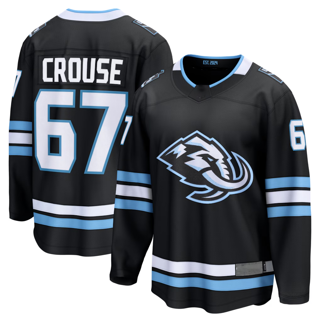 Yuxns U.Mammoth #67 Lawson Crouse Black Home Breakaway Player Jerseys
