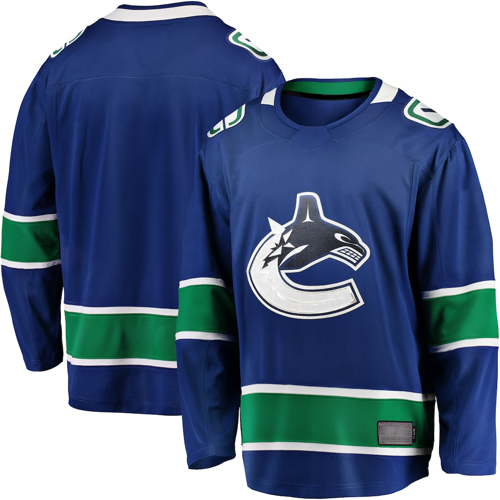 Yuxns V.Canucks Blue Home Team Breakaway Jerseys