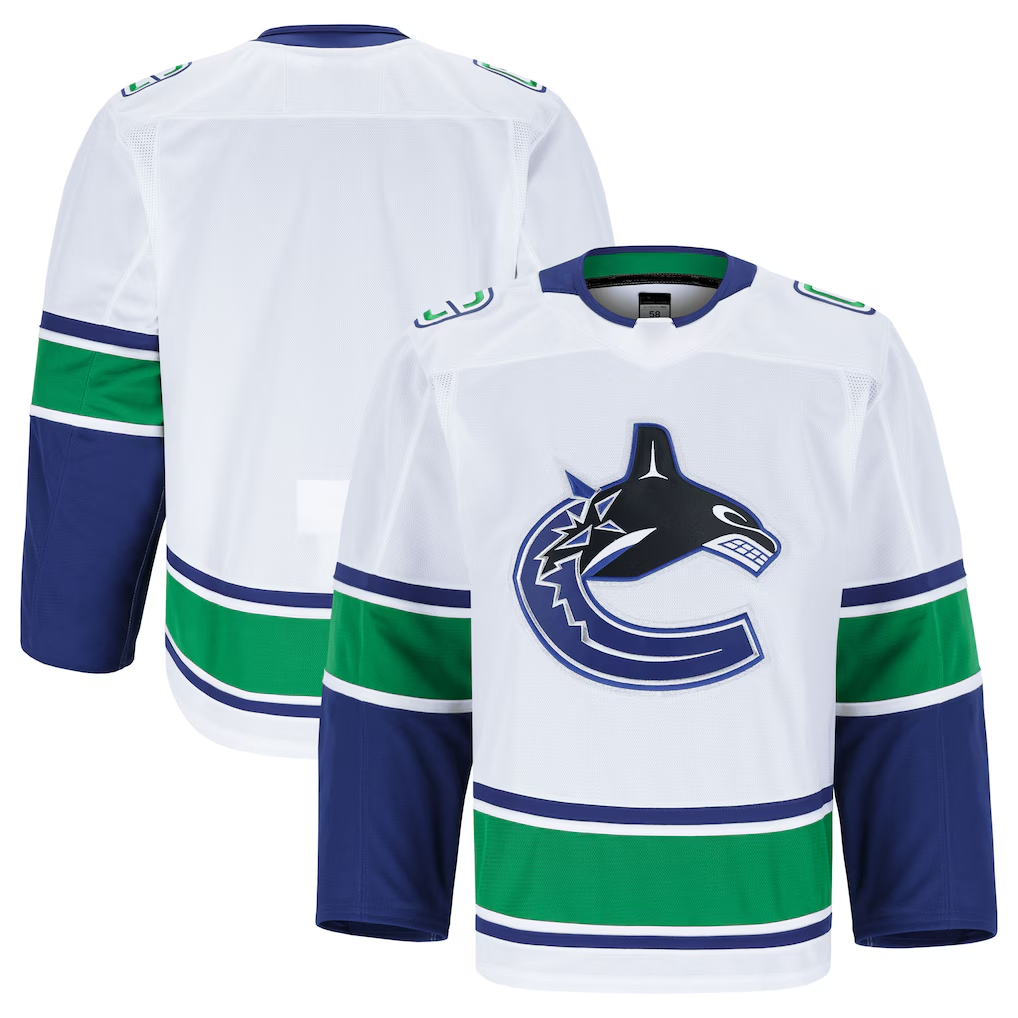 Yuxns V.Canucks White Away Authentic Pro Jerseys