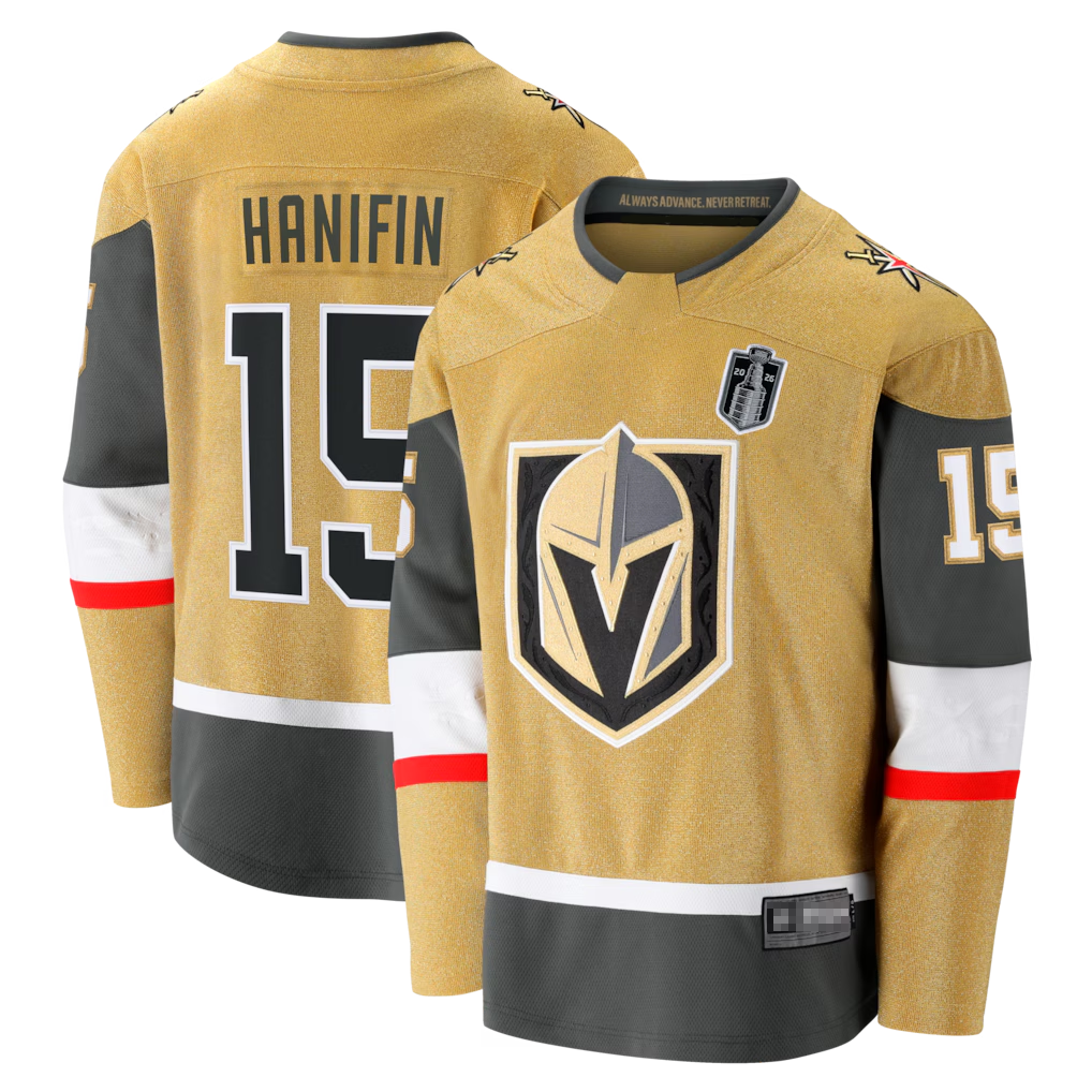 Yuxns VG.Knights #15 Noah Hanifin Gold 2026 Stanley Cup Final Breakaway Jerseys