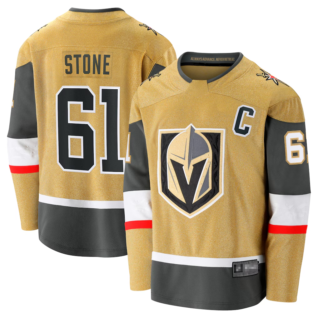 Yuxns VG.Knights #61 Mark Stone Gold Home Breakaway Jerseys
