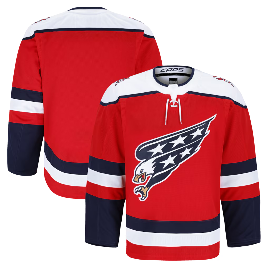 Yuxns W.Capitals Red Alternate Authentic Pro Jerseys