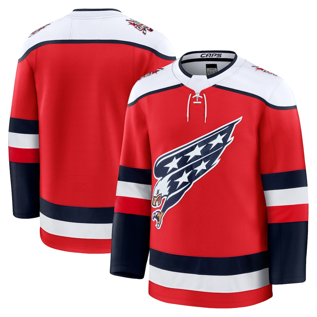 Yuxns W.Capitals Red Alternate Premium Jerseys