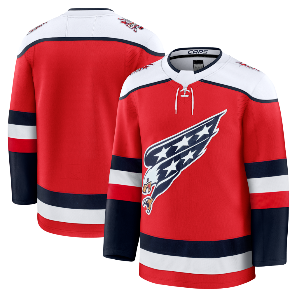 Yuxns W.Capitals Red Alternate Premium Jerseys