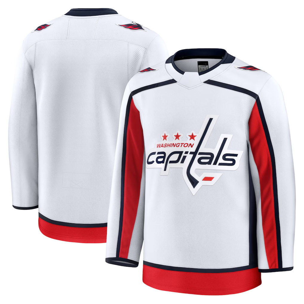 Yuxns W.Capitals White Away Premium Jerseys