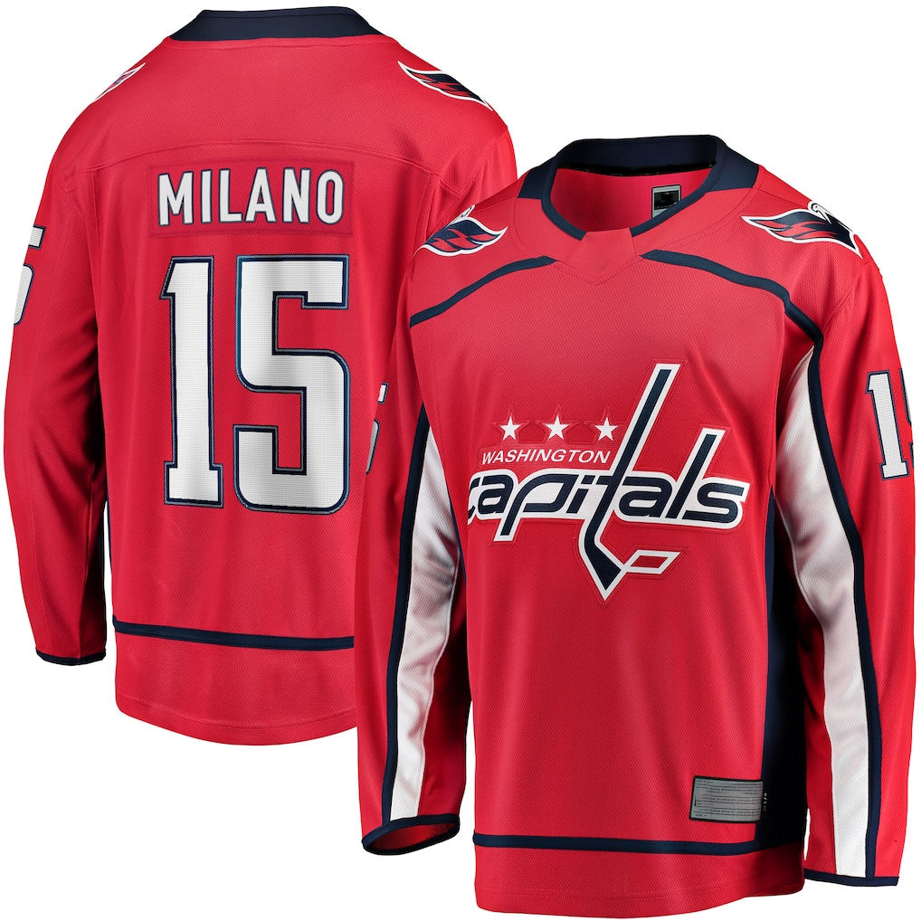 Yuxns W.Capitals #15 Sonny Milano Red Home Breakaway Jerseys
