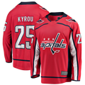 Yuxns W.Capitals #25 Jordan Kyrou Red Home Breakaway Jerseys