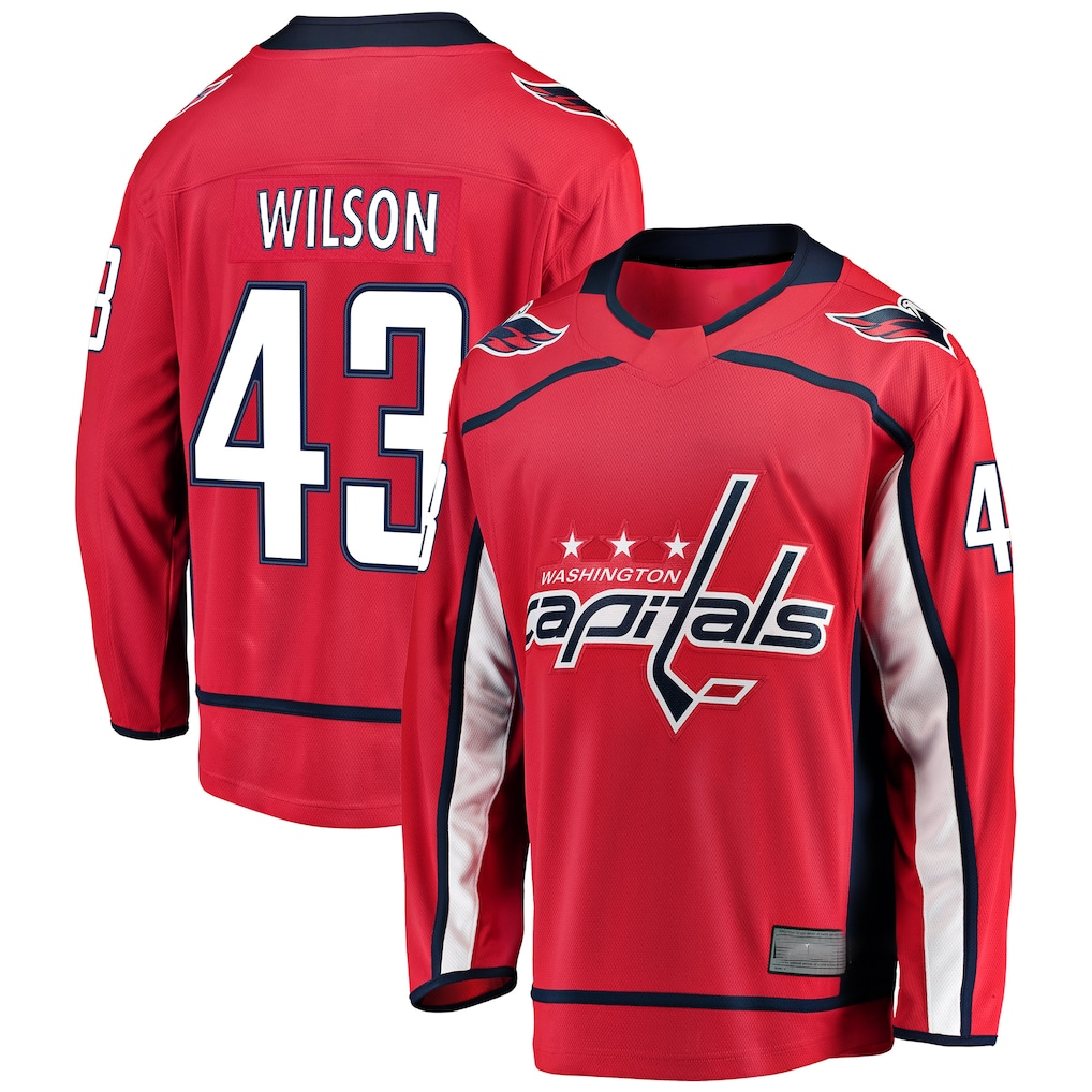 Yuxns W.Capitals #43 Tom Wilson Red Home Breakaway Player Jerseys