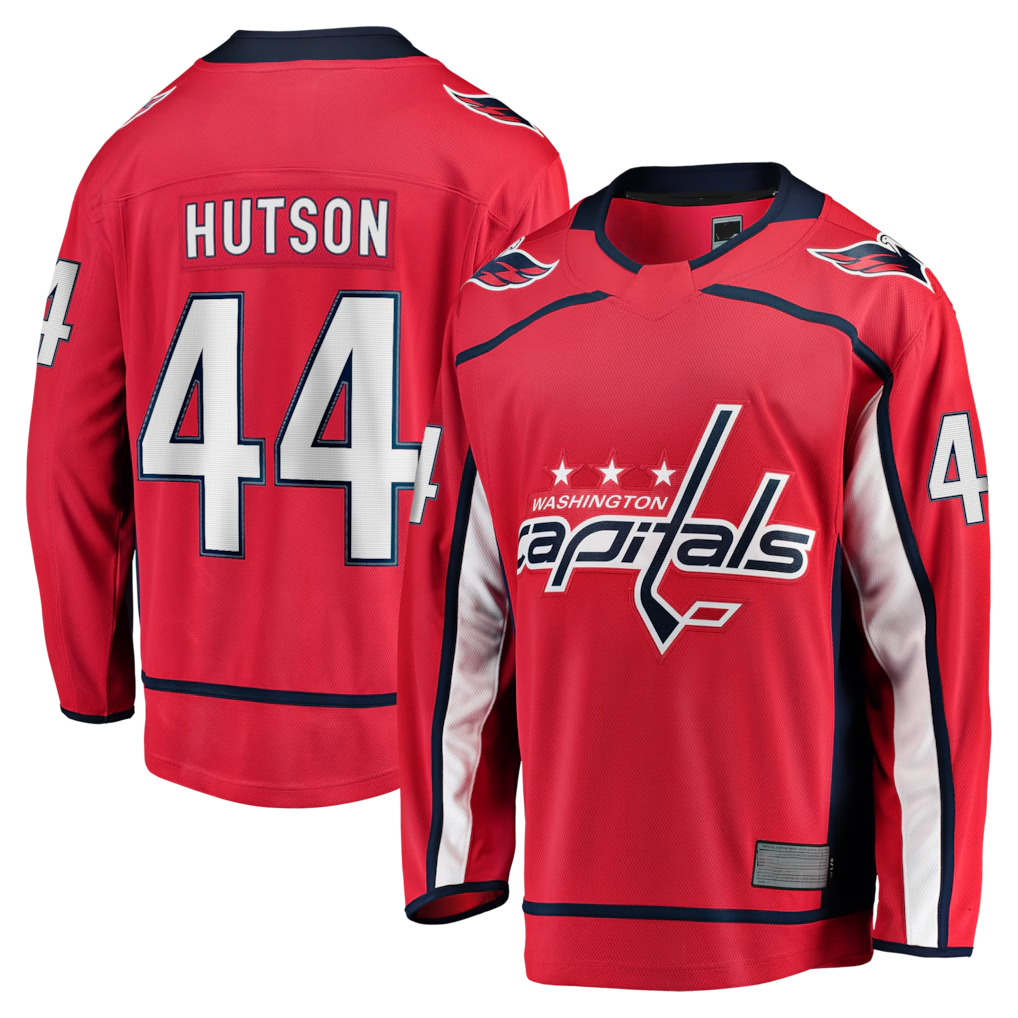 Yuxns W.Capitals #44 Cole Hutson Red Home Breakaway Jerseys