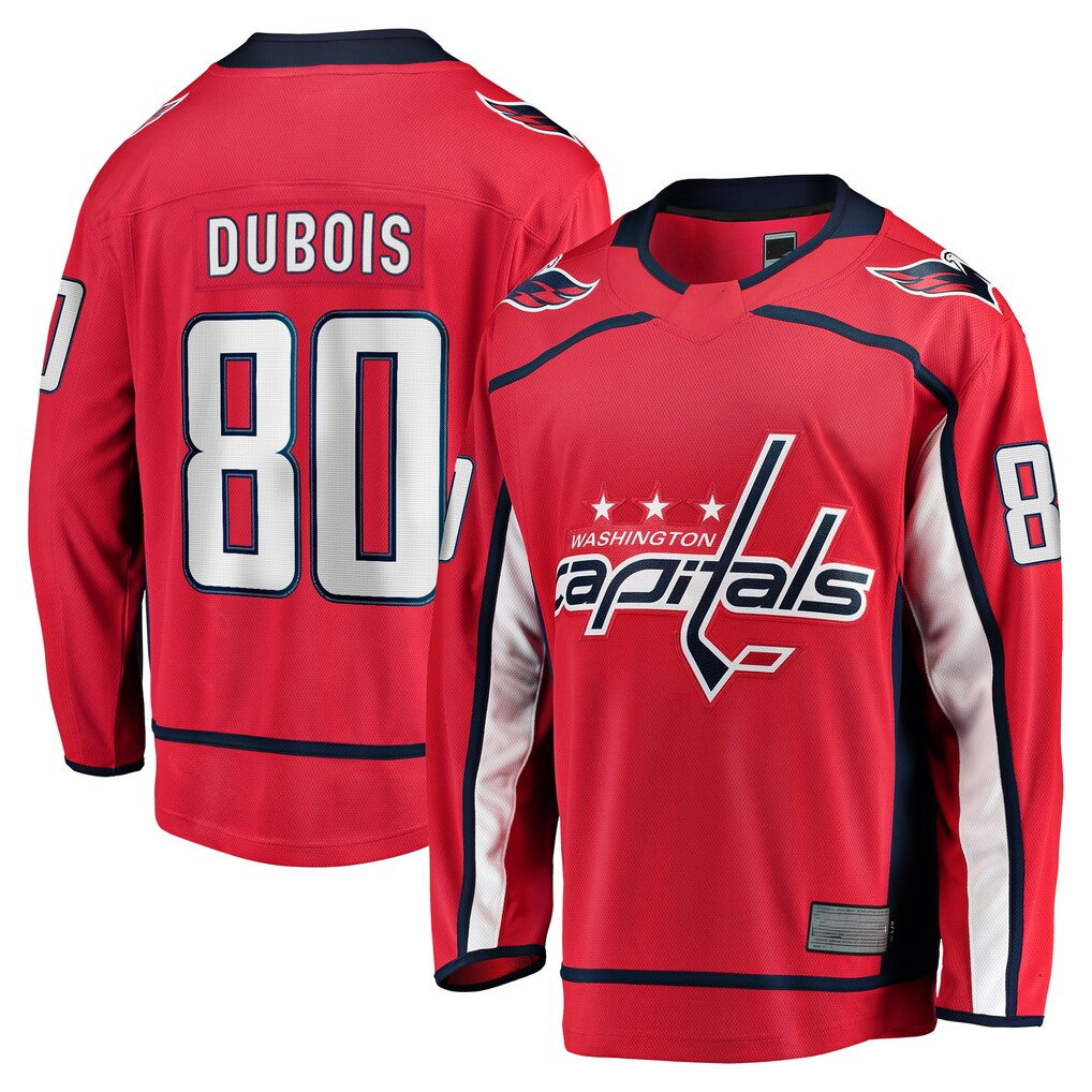 Yuxns W.Capitals #80 Pierre-Luc Dubois Red Home Premier Breakaway Player Jerseys