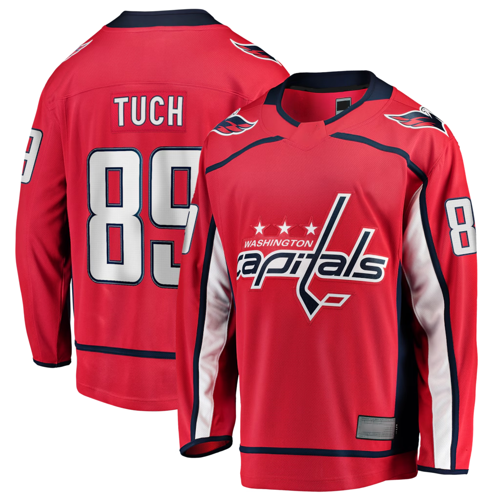 Yuxns W.Capitals #89 Alex Tuch Red Home Breakaway Jerseys