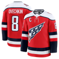 Yuxns W.Capitals #8 Alexander Ovechkin Red Alternate Premium Player Jerseys