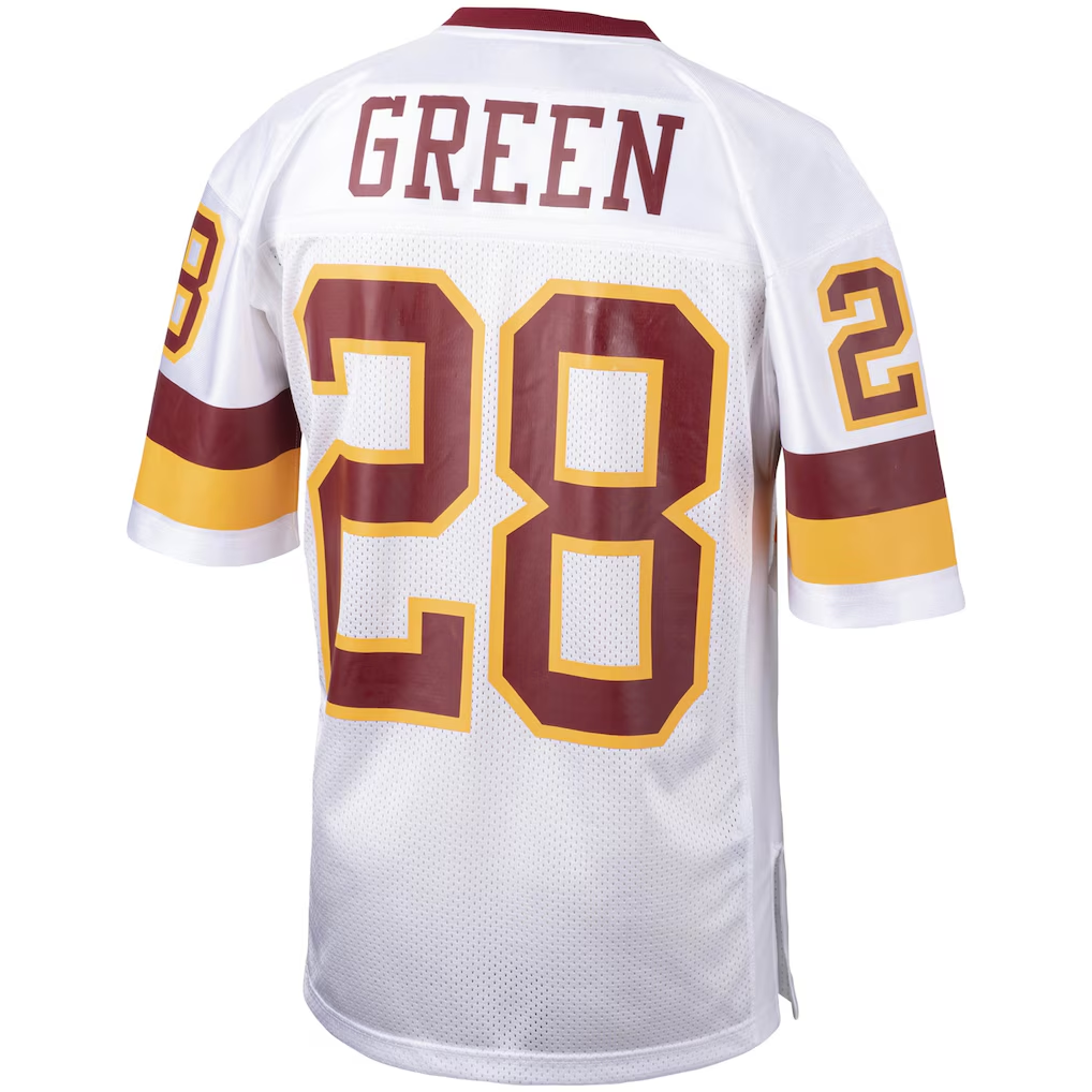 Yuxns W.Commanders 1991 #28 Darrell Green Mitchell & Ness White Authentic Throwback Retired Player Puhic Stitched Jerseys