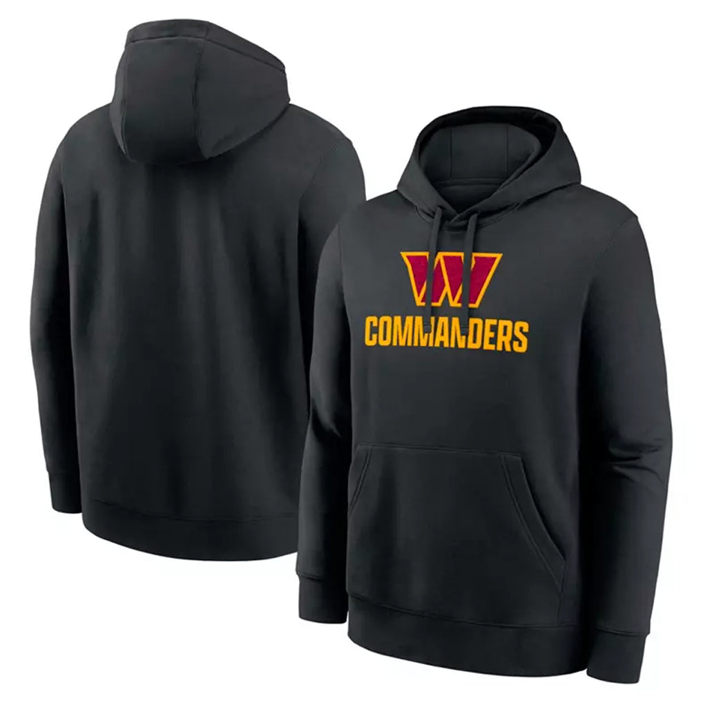 Yuxns W.Commanders Black Pullover Hoodies Home Game Blank Player Stitched Jerseys