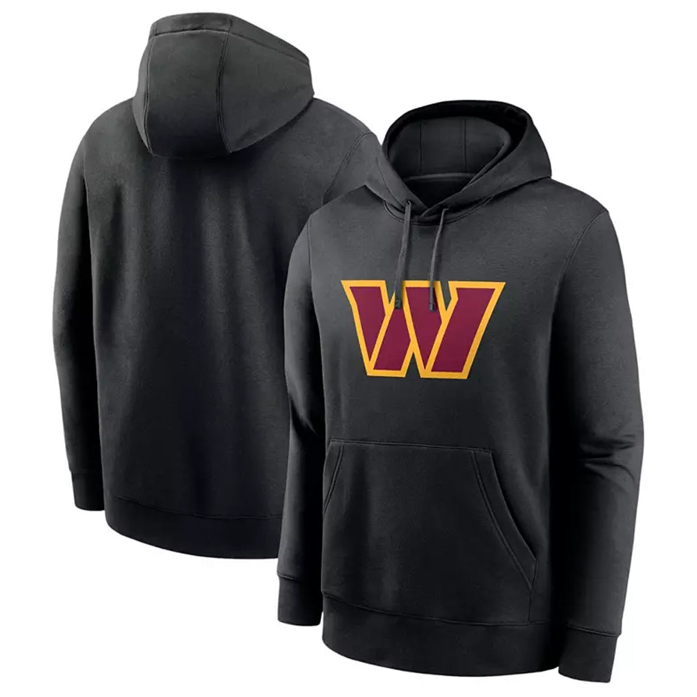Yuxns W.Commanders Gray Pullover Hoodies Game Blank Player Stitched Jerseys