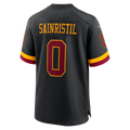Yuxns W.Commanders #0 Mike Sainristil Black Hail Raiser Alternate Game Stitched Jerseys
