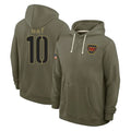 Yuxns W.Commanders #10 Tress Way Player Olive Salute to Service Pullover Hoodies Limited Home Stitched Jerseys
