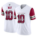 Yuxns W.Commanders #10 Tress Way Player White Vapor F.U.S.E. Limited Home Game Stitched Jerseys