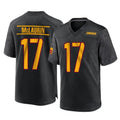 Yuxns W.Commanders #17 Terry Mclaurin Player Black Home Game Stitched Jerseys