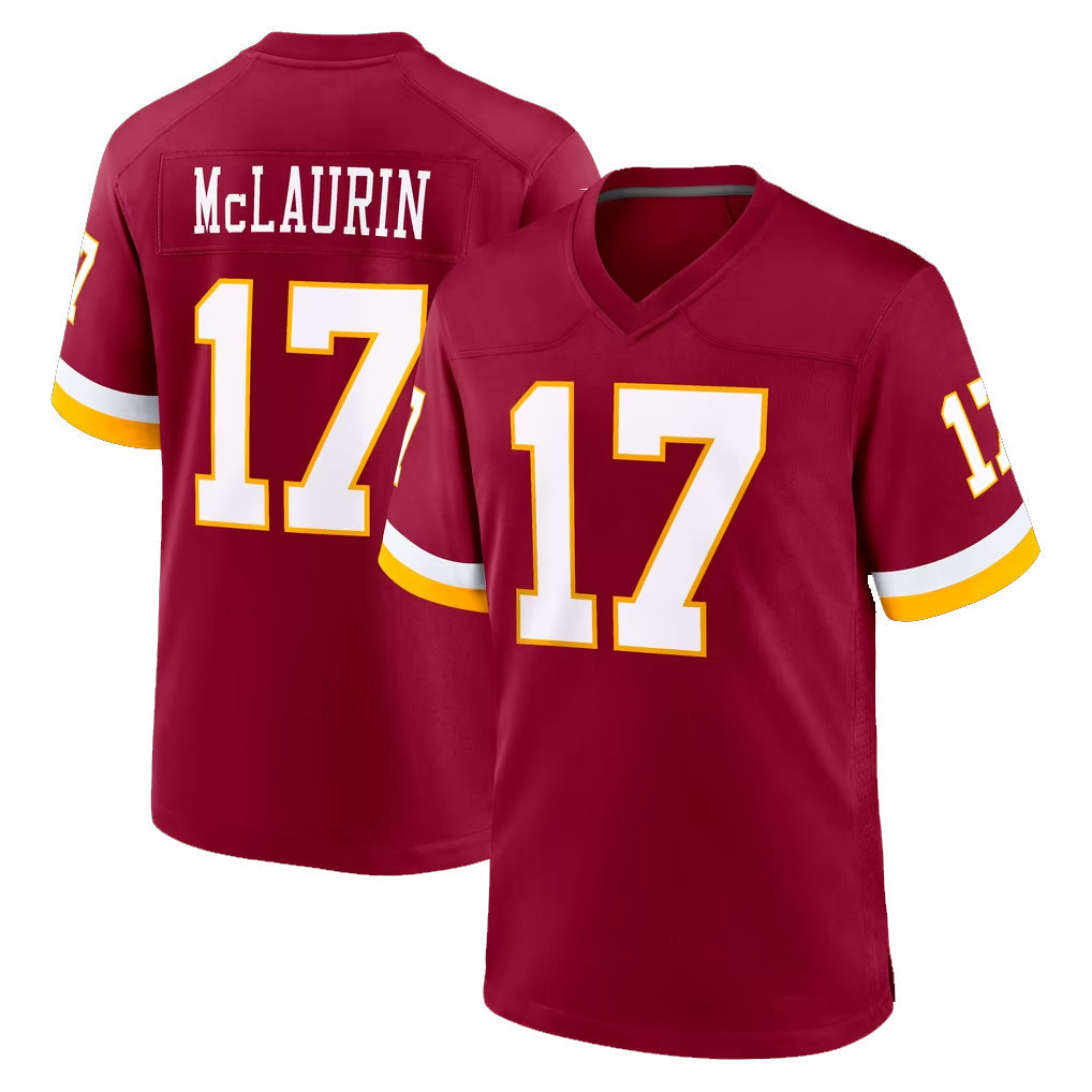 Yuxns W.Commanders #17 Terry Mclaurin Player Burgundy Game Home Stitched Jerseys