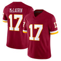 Yuxns W.Commanders #17 Terry Mclaurin Player Burgundy Limited Team Vapor F.U.S.E. Home Game Stitched Jerseys