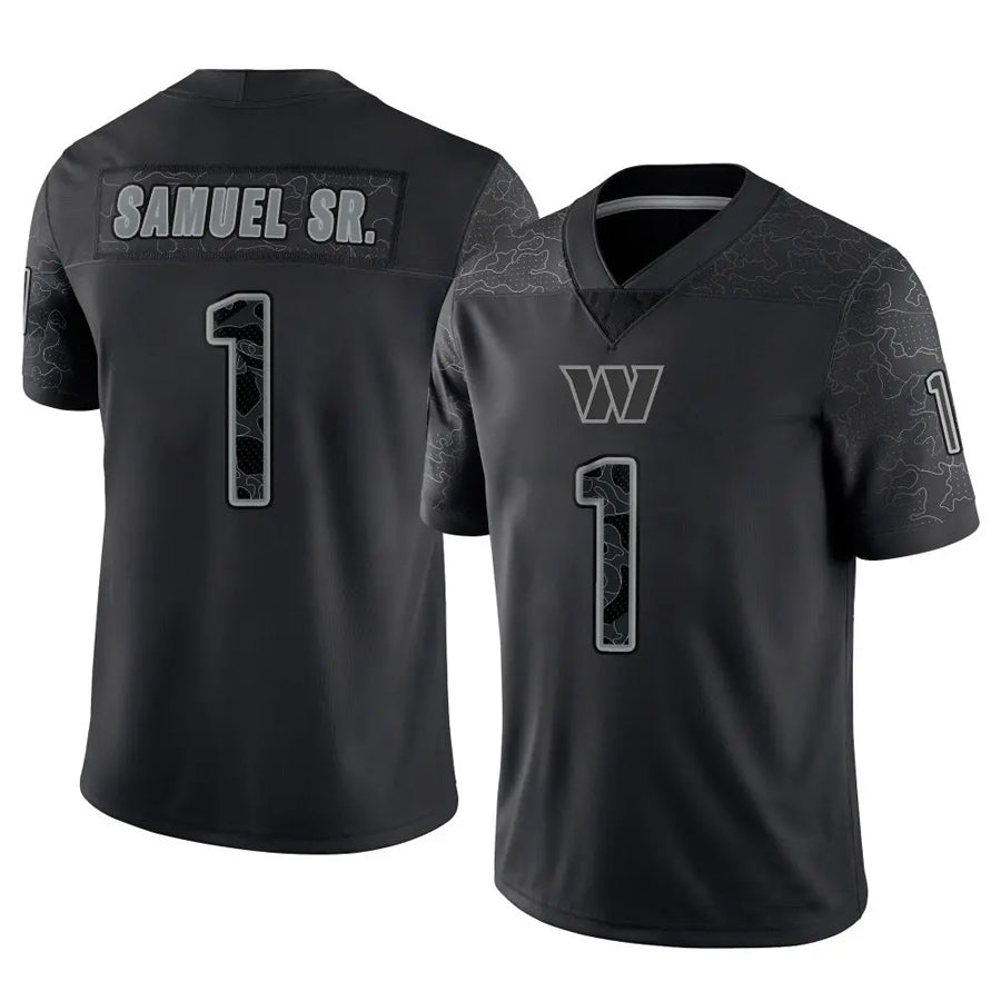 Yuxns W.Commanders #1 Deebo Samuel Sr Player Black RFLCTV Limited Football Jerseys