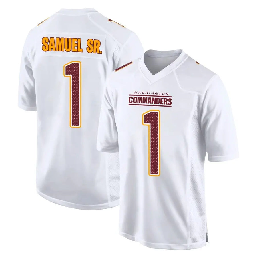 Yuxns W.Commanders #1 Deebo Samuel Sr Player Tundra White Fashion Game Stitched Jerseys