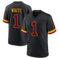 Yuxns W.Commanders #1 Rachaad White Player Black Limited Home Game Stitched Jerseys