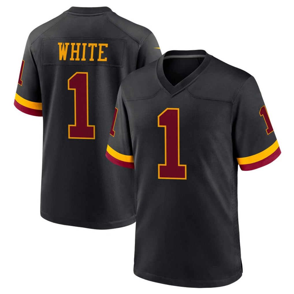 Yuxns W.Commanders #1 Rachaad White Player Black Limited Home Game Stitched Jerseys