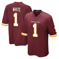 Yuxns W.Commanders #1 Rachaad White Player Burgundy Team Color Home Game Stitched Jerseys