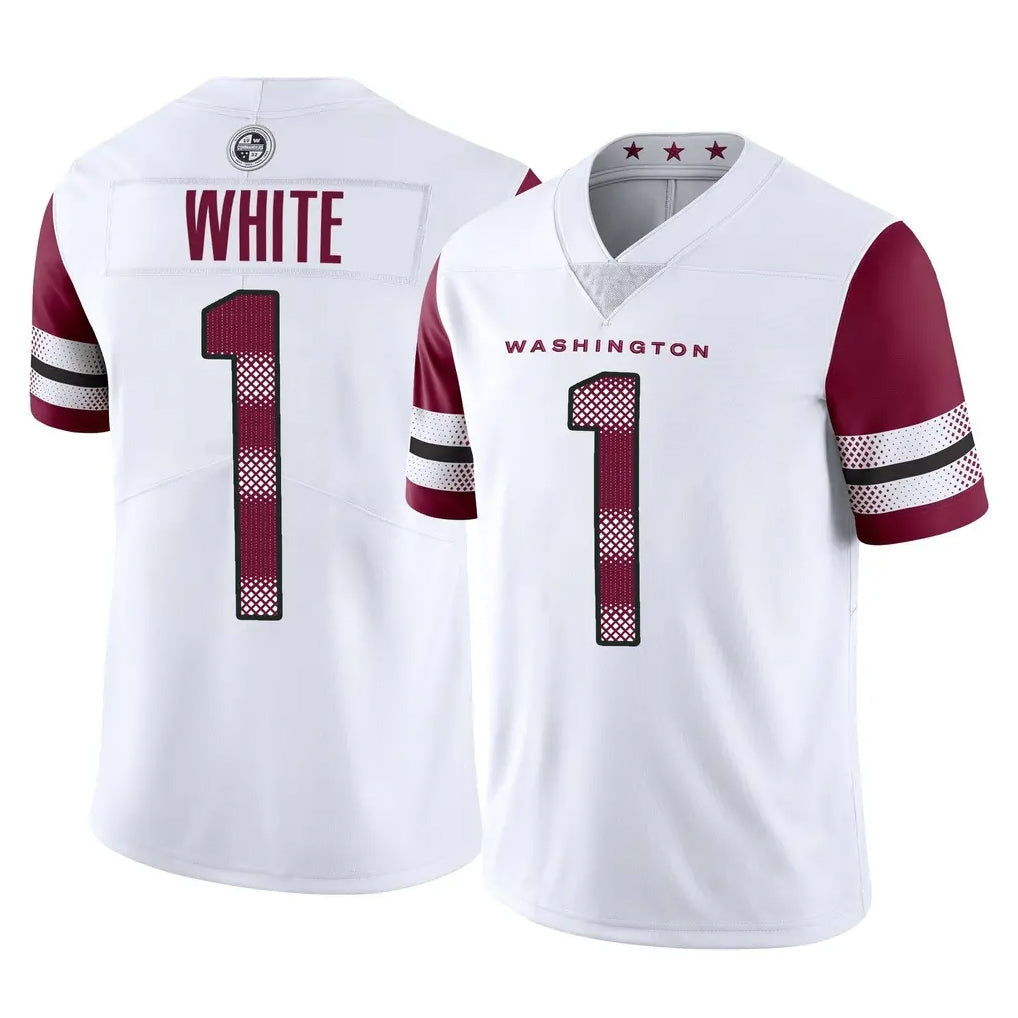 Yuxns W.Commanders #1 Rachaad White Player White Limited Vapor Home Game Stitched Jerseys