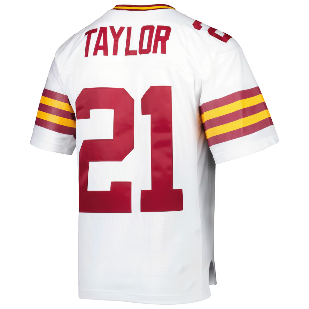 Yuxns W.Commanders #21 Sean Taylor Mitchell & Ness White Legacy Replica Puhic Game Stitched Jerseys