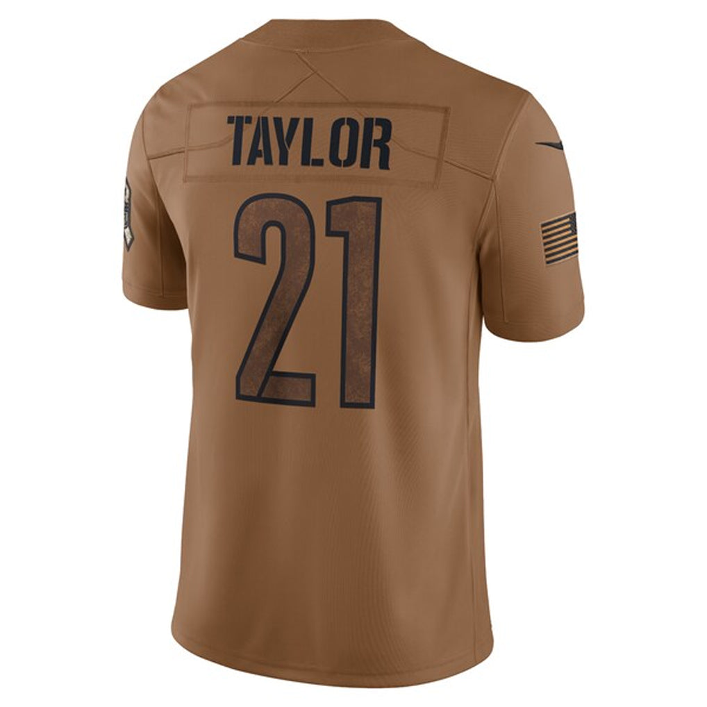 Yuxns W.Commanders #21 Sean Taylor Player Brown Salute To Service Limited Stitched Jerseys