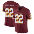 Yuxns W.Commanders #22 Jacory Croskey-Merritt Player Burgundy Vapor Limited Stitched Jerseys