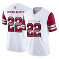 Yuxns W.Commanders #22 Jacory Croskey-Merritt Player White Vapor F.U.S.E. Limited Stitched Jerseys