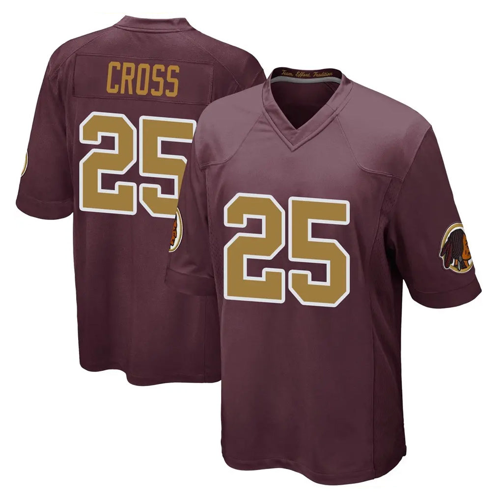 Yuxns W.Commanders #25 Nick Cross Player Burgundy Alternate Home Game Stitched Jerseys